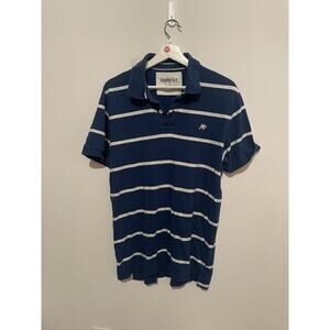 aeropostale polo shirt mens small Large blue And White Stripe